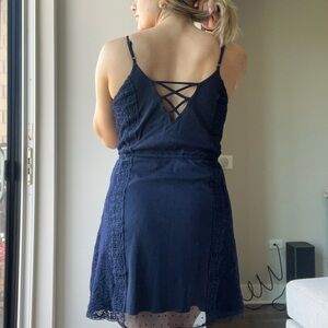 Lace Navy Blue Dress